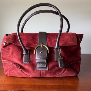 Coach Suede Shoulder Bag